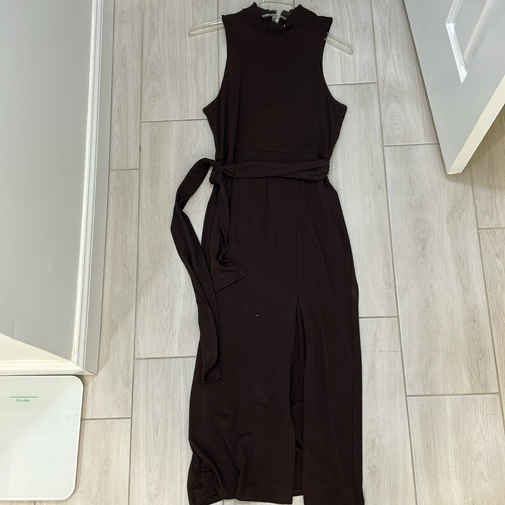 Lovers + Friends Brown Dress with Slit